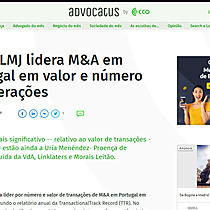 TTR: PLMJ lidera M&A em Portugal em valor e nmero de operaes